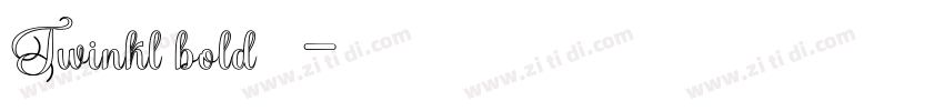 Twinkl bold 粗体字体转换